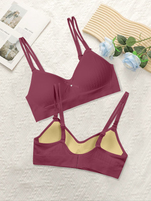NAGARVEL CREATION D/309-MRN-P01-32 Women Push-up Lightly Padded Bra(Multicolor)