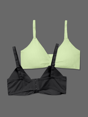 NAGARVEL CREATION B/3337-PRT/BLK-P02-30 Women Push-up Lightly Padded Bra(Multicolor)