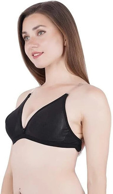 Great Shine Women Bralette Non Padded Bra(Black)