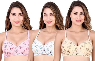GHUDO Women Push-up Lightly Padded Bra(Multicolor)