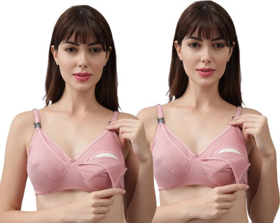 YVLORA ENGLISH MOTHER Women Maternity/Nursing Non Padded Bra(Pink)