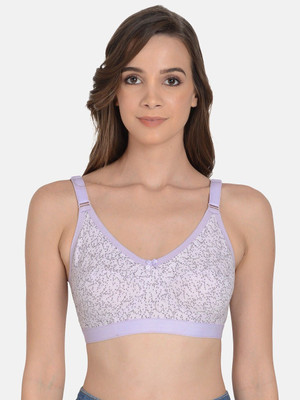 mod & Shy Women T-Shirt Non Padded Bra(Purple)