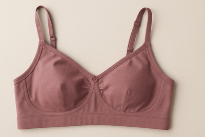 HETIERS Chic Women T-Shirt Non Padded Bra(Pink)