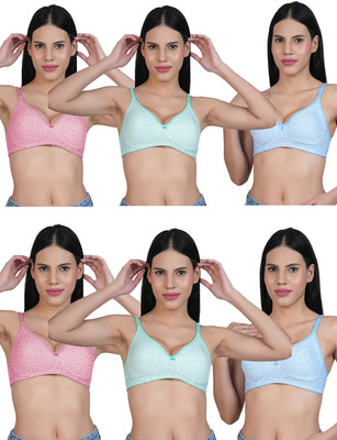 Shyam Sons FLAIR Sara Women Everyday Non Padded Bra(Pink, Blue, Green)
