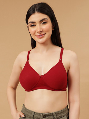 Clovia Maroon Women T-Shirt Non Padded Bra(Maroon)