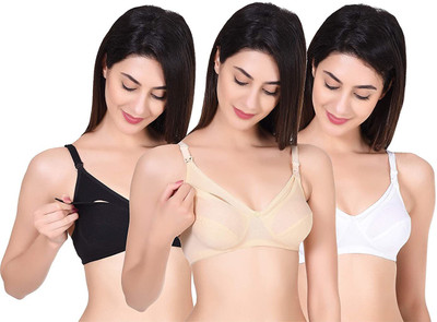 CHILEELIFE CHILEELIFESTYLE FEEDING BRA PACK OF 3 PICS Women Maternity/Nursing Non Padded Bra(Multicolor)