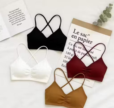 Trulybuy Women And Girls Viscose Bra Size 28 TO 32 Free Women Everyday Lightly Padded Bra(Multicolor)