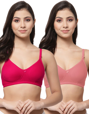 COLLEGE GIRL CG1301 Women T-Shirt Non Padded Bra(Pink, Red)
