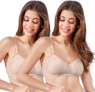 K LINGERIE Roxy Girl's Non Padded Multiway Straps Demi Cup Balconette Bra Women Everyday Non Padded Bra(Grey)