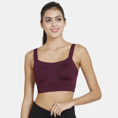 Zelocity by Zivame Women Sports Lightly Padded Bra(Purple)