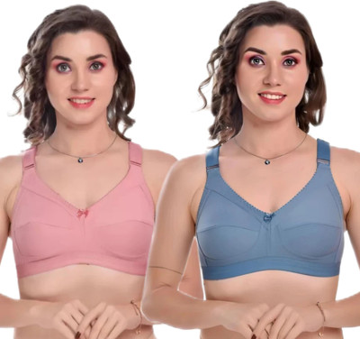 V 95 Jeenat bra Women Everyday Non Padded Bra(Blue, Pink)