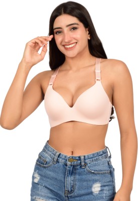 Bare Dezire Women Plunge Lightly Padded Bra(Pink)