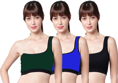 PIBU Khand Bra Women Minimizer Non Padded Bra(Green, Blue, Black)