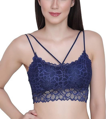 DIVORA Women Bralette Lightly Padded Bra(Blue)