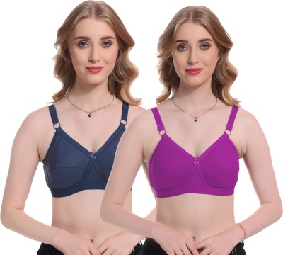 Viral Girl NA Women Cami Bra Non Padded Bra(Grey, Purple)