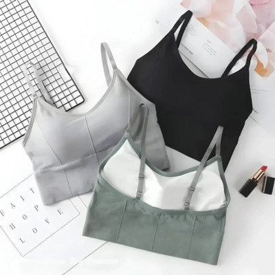 INTIMYTH Women Cami Bra Lightly Padded Bra(Multicolor)