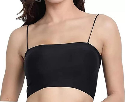 keyur enterprise CHINA 8881 BRA ( BLACK ) FREE SIZE Women Cami Bra Lightly Padded Bra(Black)