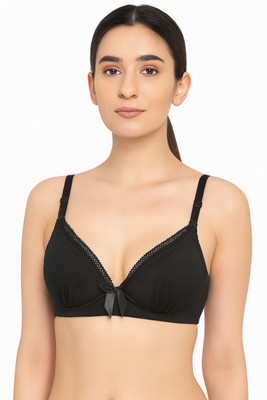 Hpa Light Padded Bra for Girls & Women | Three-Quarter Coverage Push-Up Bra Women Push-up Lightly Padded Bra(Black)
