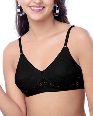 Brida Ladies Innerwear Italia Women Full Coverage Non Padded Bra(Black)