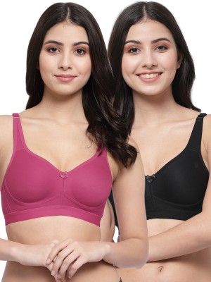 COLLEGE GIRL FullOn CG1215 T Shirt Plus Size Women Minimizer Lightly Padded Bra(Pink, Black)