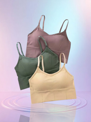 Vihrik Women Sports Lightly Padded Bra(Multicolor)