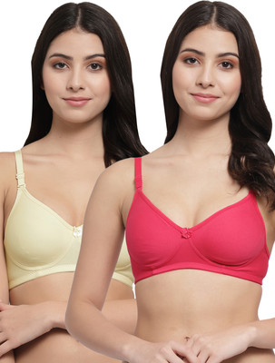 Docare Women T-Shirt Lightly Padded Bra(Pink, Yellow)
