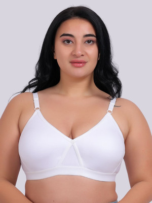 Fabme Women Full Coverage Non Padded Bra(White)