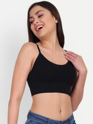 Youblu Women T-Shirt Lightly Padded Bra(Black, Purple)