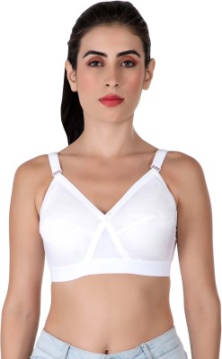 Eve's Beauty Full Coverage Bra Women Full Coverage Non Padded Bra(White)