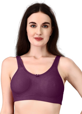 Exotica Lingerie Exotica Lingerie Full Coverage Minimizer Bra Women Bralette Non Padded Bra(Purple)