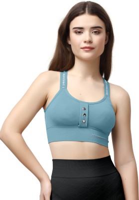 NAGARVEL CREATION cross-blue-01-28 Women Everyday Lightly Padded Bra(Blue)