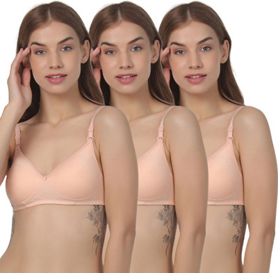 Thread sutra Everday T-Shirt Bra Women T-Shirt Lightly Padded Bra(Multicolor)