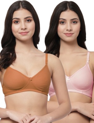 Docare NovaPad Women Everyday Lightly Padded Bra(Brown, Pink)