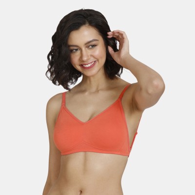 ZIVAME Women T-Shirt Non Padded Bra(Orange)