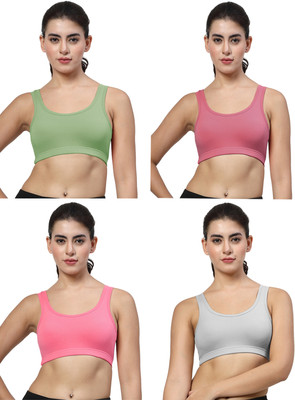 LILY stropsyttak Women Sports Non Padded Bra(Pink, Green, Red, Grey)