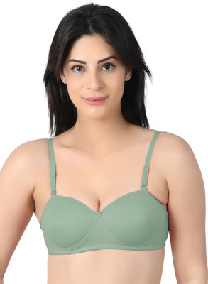 Women Vibes bra for women lightly padded full coverage innerwear for girls shop now Women T-Shirt Lightly Padded Bra(Green)