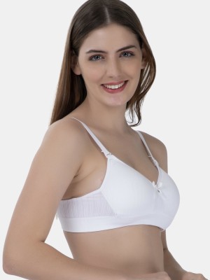 1To Finity Padded Seamless soft fabric Women Training/Beginners Lightly Padded Bra(White)