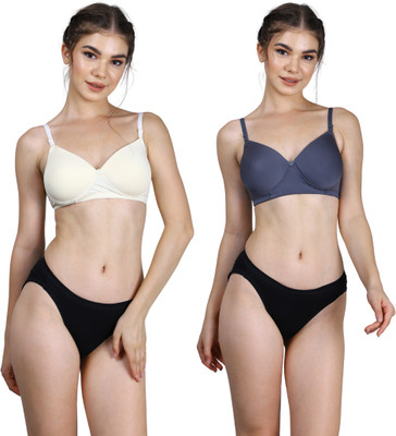 CARLTON LONDON Women Everyday Lightly Padded Bra(White, Blue)