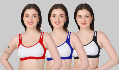 Zivosis Women Sports Non Padded Bra(Multicolor)