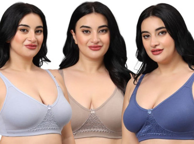 Funahme Ashima Women Full Coverage Non Padded Bra(Multicolor)