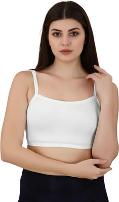 SHRIDHI ENTERPRISES Beginner's Cotton Full Coverage Non Padded Bra for Girl's|Women's Women Everyday Non Padded Bra(White)