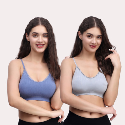 Lugo Imported 20.02 Women Everyday Lightly Padded Bra(Blue, Grey)