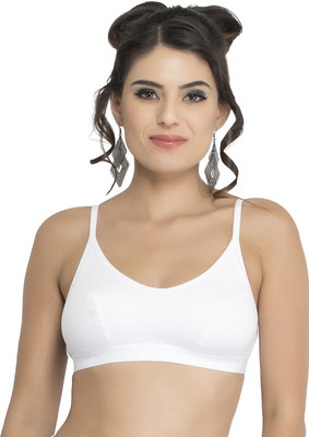 COLLEGE GIRL SB08 Women Sports Non Padded Bra(White)
