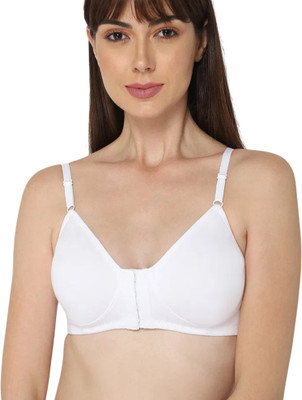PINKLIT Front Hook Open Women Full Coverage Non Padded Bra(White)