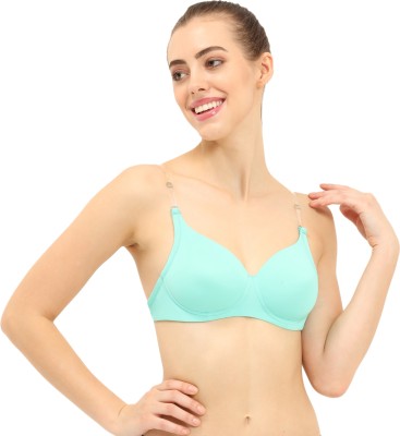 Envie Women Padded Transparent Back Bra Women Everyday Lightly Padded Bra(Light Green)