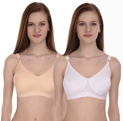 Viral Girl Ultimate Comfort Wireless Bra for Women Women Full Coverage Non Padded Bra(White, Beige)