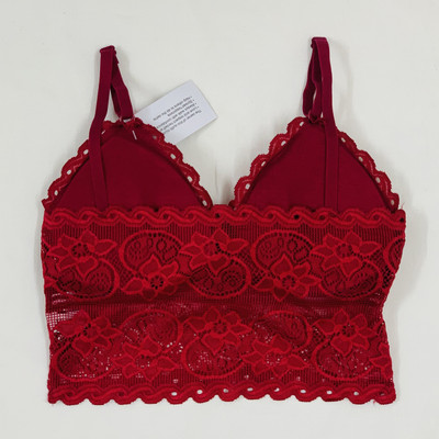 Kryn and Moey Women Bralette Lightly Padded Bra(Red)