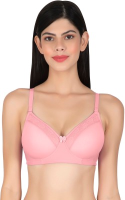 TWEENS Tweens Lace Medium Padded Bra Set Women T-Shirt Lightly Padded Bra(Pink)