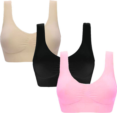 JOLBEL Women Sports Non Padded Bra(Multicolor)