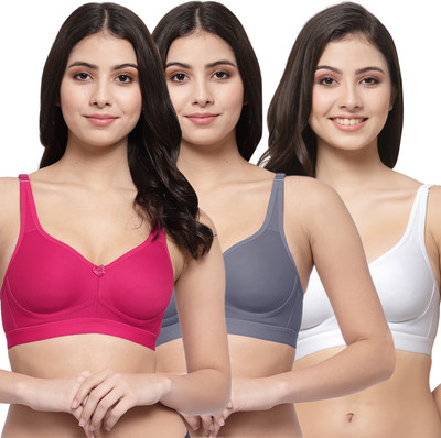 COLLEGE GIRL CG1215 Women Everyday Lightly Padded Bra(Pink, Grey, White)